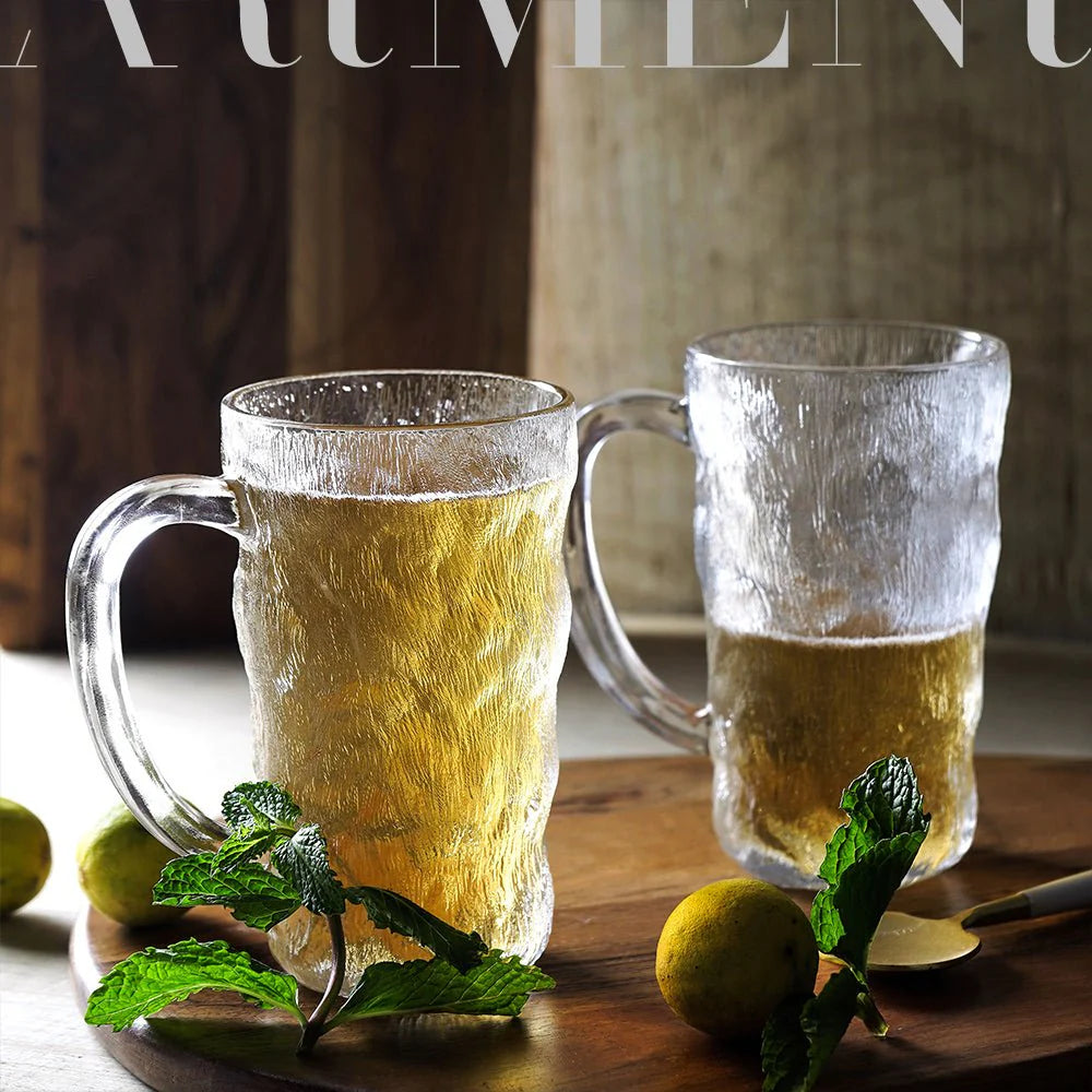 Impressionism Frosted Beer Mug Set