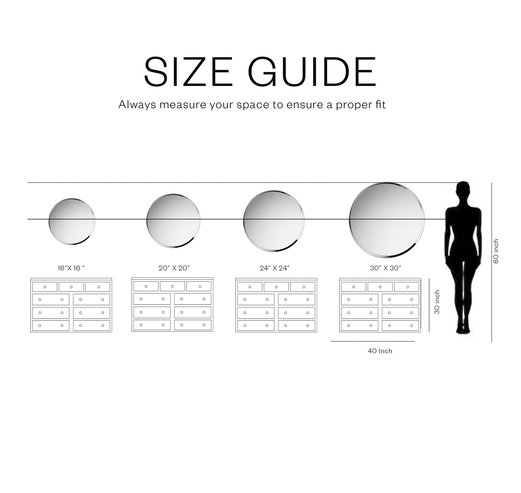 Orbit - Minimal High Definition Round Mirror